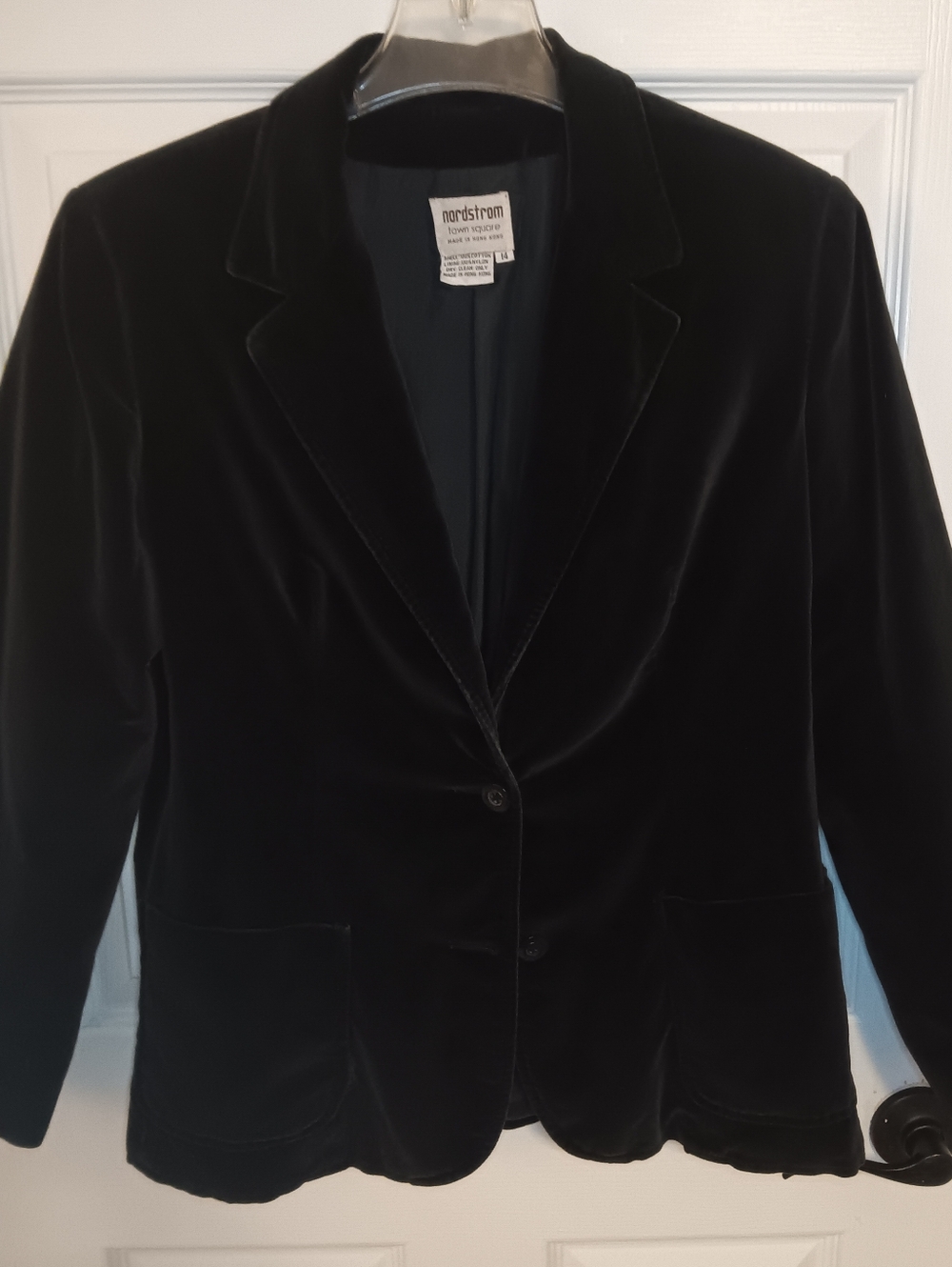Vintage Nordstrom Town Square Womens Velvet Blazer Jacket